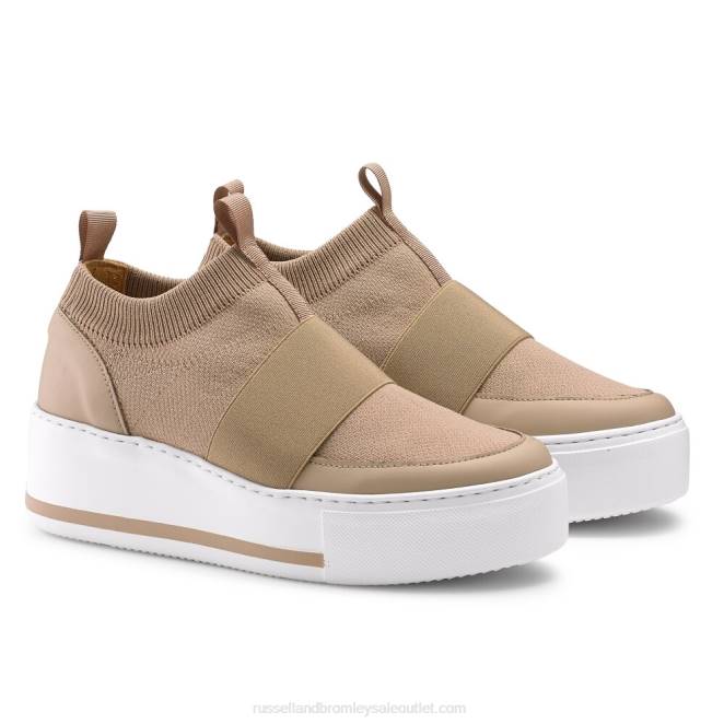 VXTJ10 beige Russell And Bromley mujer tenis de punto Park Knit