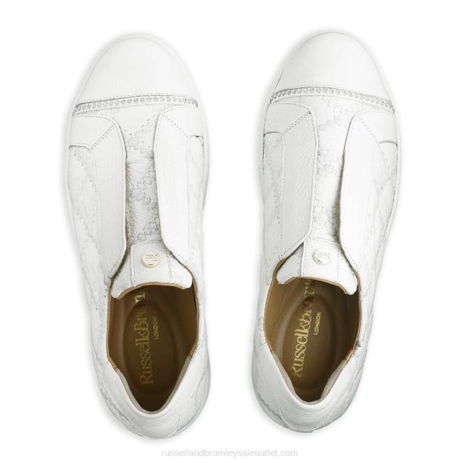 VXTJ14 blanco Russell And Bromley mujer zapatilla Seawalk sin cordones