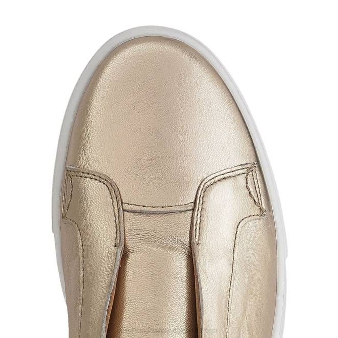 VXTJ19 oro Russell And Bromley mujer tenis park up con plataforma plana y sin cordones