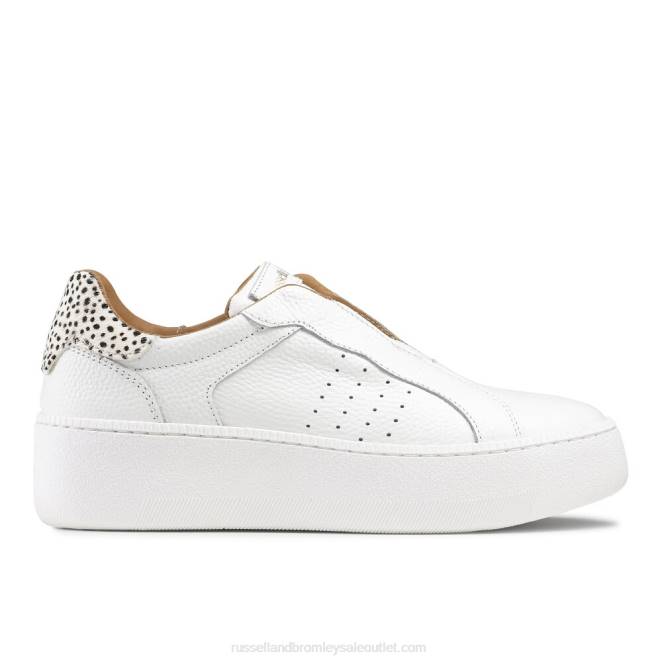 VXTJ25 blanco Russell And Bromley mujer tenis sotto sin cordones