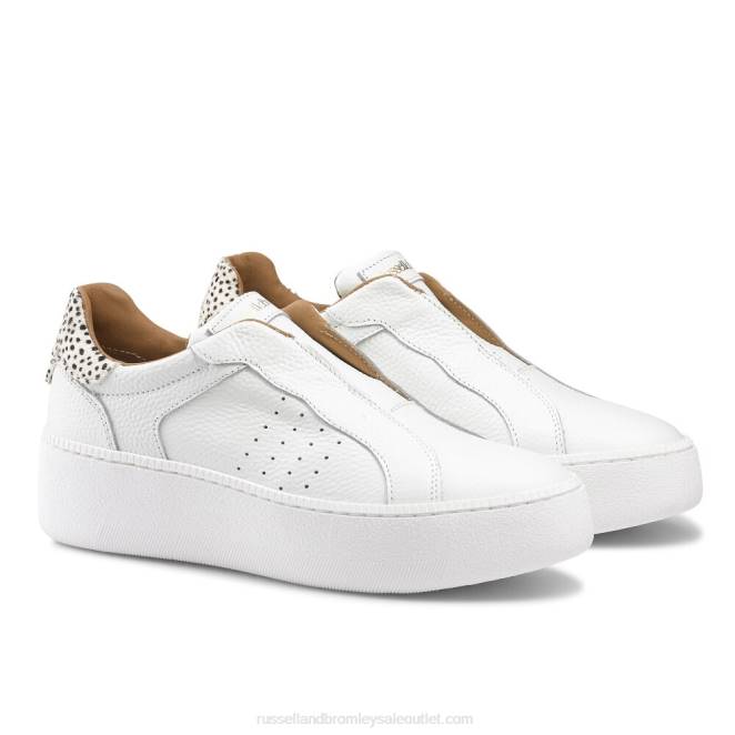 VXTJ25 blanco Russell And Bromley mujer tenis sotto sin cordones