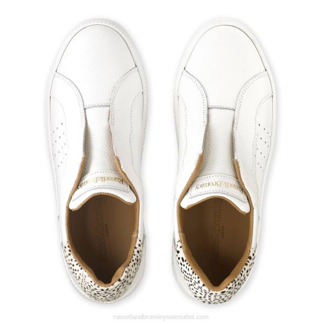 VXTJ25 blanco Russell And Bromley mujer tenis sotto sin cordones