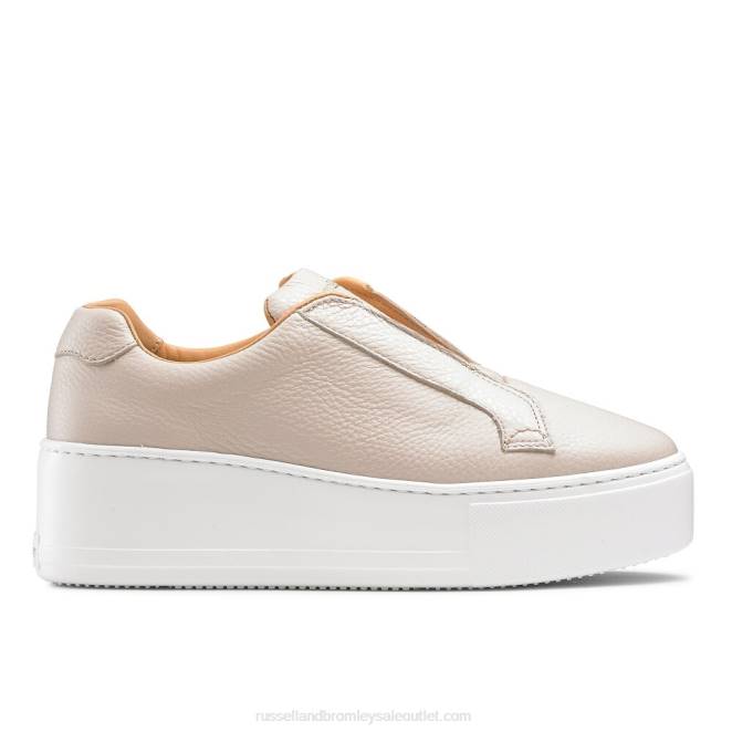 VXTJ32 rosa Russell And Bromley mujer tenis park up con plataforma plana y sin cordones