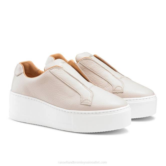 VXTJ32 rosa Russell And Bromley mujer tenis park up con plataforma plana y sin cordones