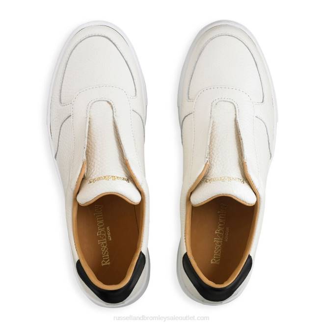 VXTJ33 blanco Russell And Bromley mujer zapatillas park ave con plataforma plana y sin cordones