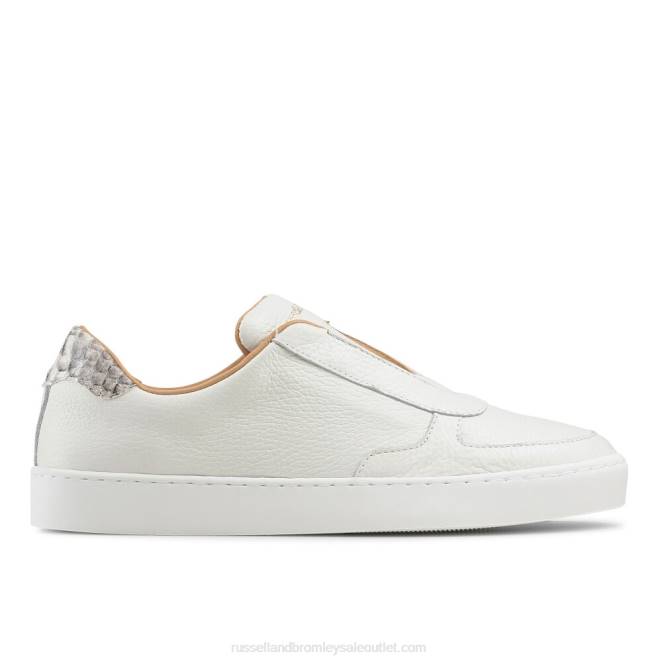 VXTJ34 blanco Russell And Bromley mujer tenis sin cordones quinta ave