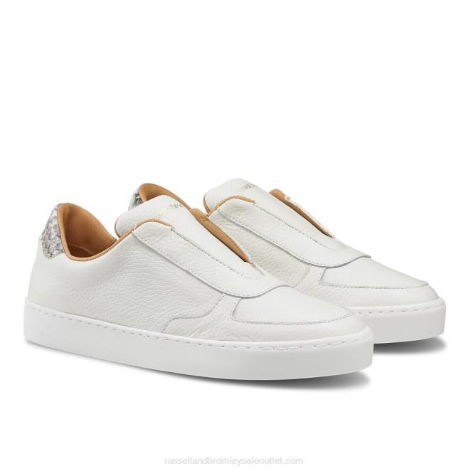 VXTJ34 blanco Russell And Bromley mujer tenis sin cordones quinta ave