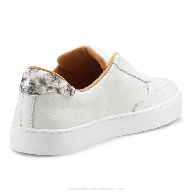 VXTJ34 blanco Russell And Bromley mujer tenis sin cordones quinta ave