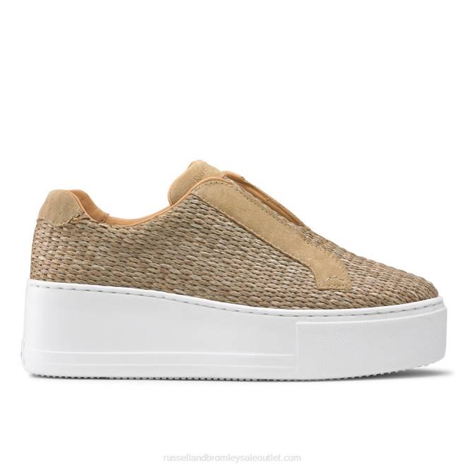 VXTJ3 neutral Russell And Bromley mujer tenis park up con plataforma plana y sin cordones