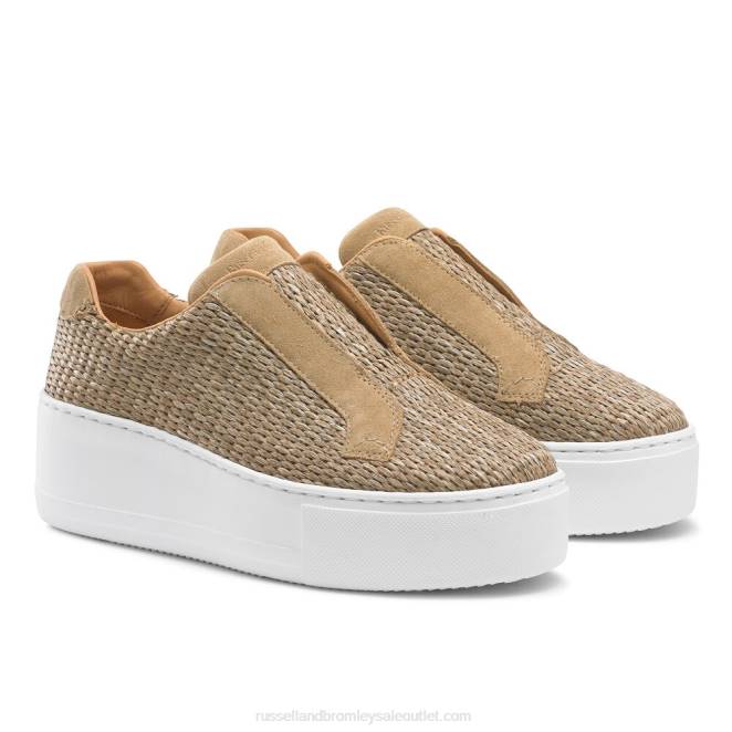 VXTJ3 neutral Russell And Bromley mujer tenis park up con plataforma plana y sin cordones