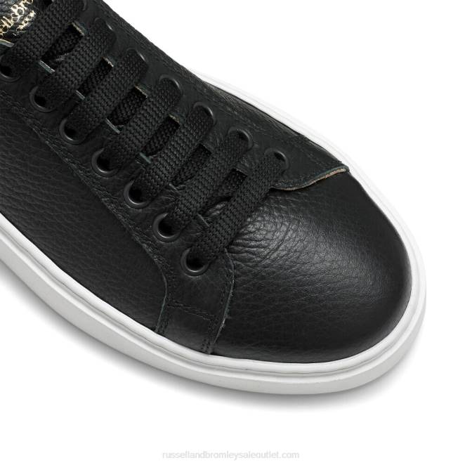 VXTJ40 negro Russell And Bromley mujer top bajo brillante con cordones