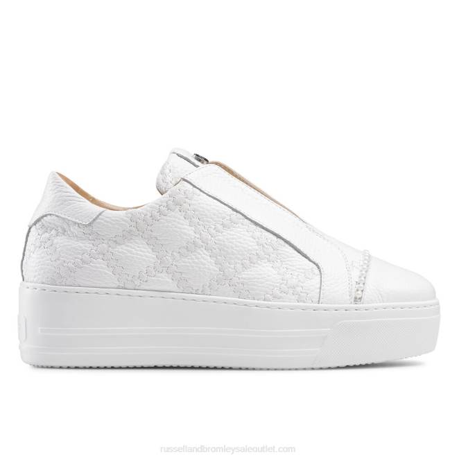 VXTJ44 blanco Russell And Bromley mujer zapatilla Seawalk sin cordones