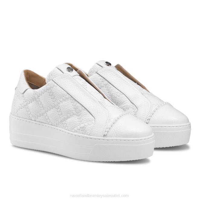 VXTJ44 blanco Russell And Bromley mujer zapatilla Seawalk sin cordones