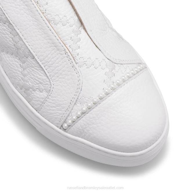 VXTJ44 blanco Russell And Bromley mujer zapatilla Seawalk sin cordones