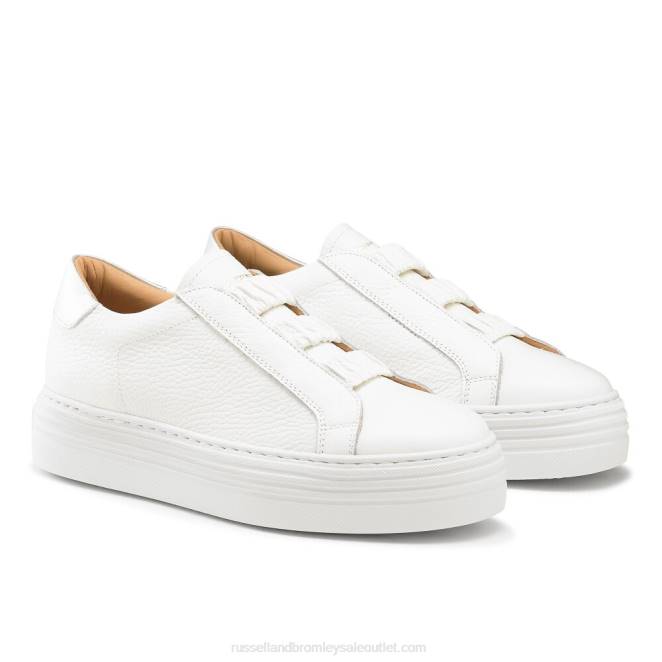 VXTJ46 blanco Russell And Bromley mujer zapatillas sirius con plataforma plana