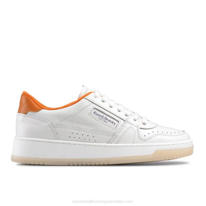 VXTJ52 blanco Russell And Bromley mujer suela retro en contraste con cordones