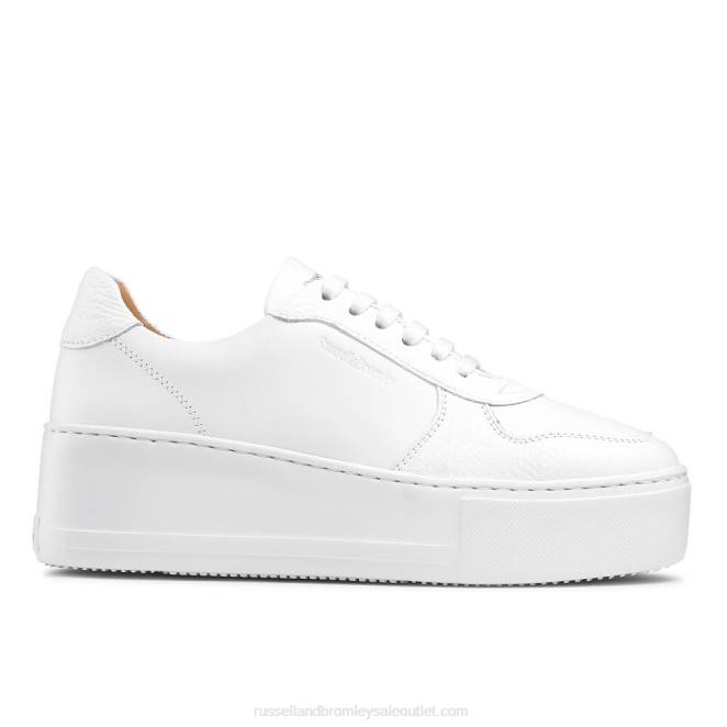 VXTJ54 blanco Russell And Bromley mujer tenis con cordones Park