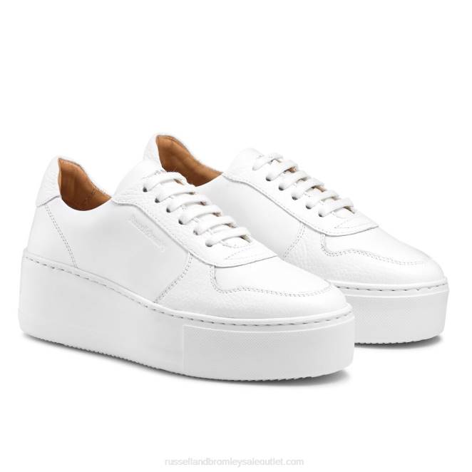 VXTJ54 blanco Russell And Bromley mujer tenis con cordones Park