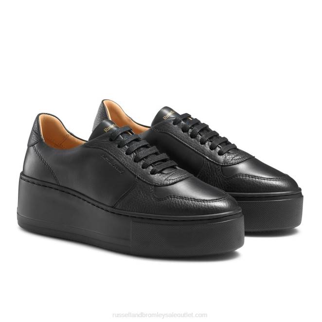 VXTJ55 negro Russell And Bromley mujer tenis con cordones Park