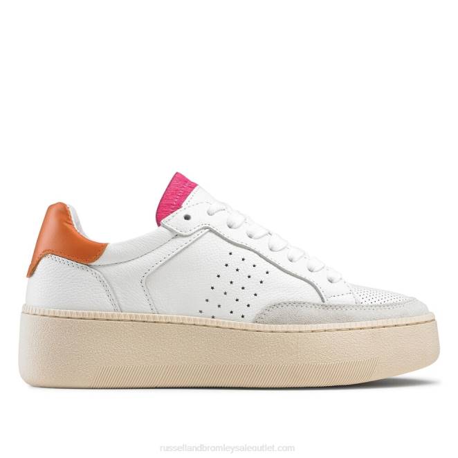 VXTJ63 blanco Russell And Bromley mujer tenis bajos susurrados