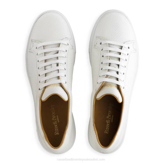 VXTJ69 blanco Russell And Bromley mujer plataforma plana con cordones park life