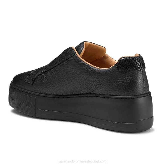 VXTJ6 negro Russell And Bromley mujer tenis park up con plataforma plana y sin cordones