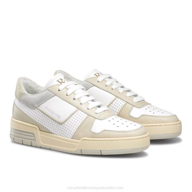 VXTJ77 beige Russell And Bromley mujer tenis league perforados