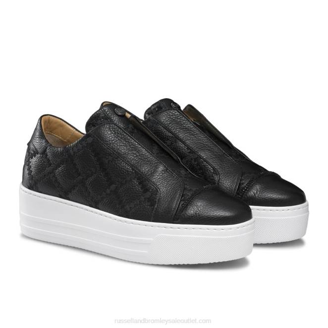 VXTJ79 negro Russell And Bromley mujer zapatilla Seawalk sin cordones