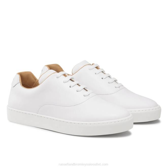 VXTJ84 blanco Russell And Bromley mujer zapatillas con cordones cheers