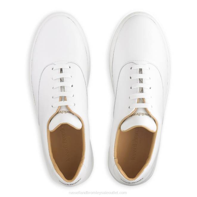 VXTJ84 blanco Russell And Bromley mujer zapatillas con cordones cheers