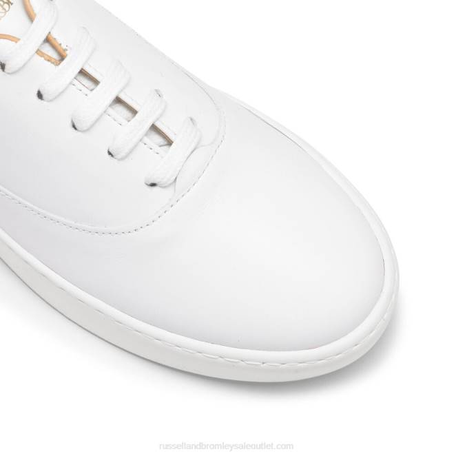 VXTJ84 blanco Russell And Bromley mujer zapatillas con cordones cheers