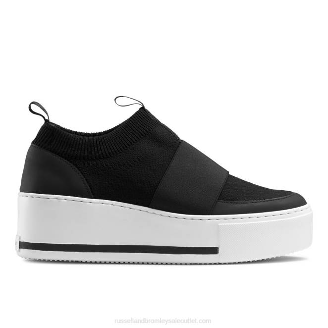 VXTJ9 negro Russell And Bromley mujer tenis de punto Park Knit