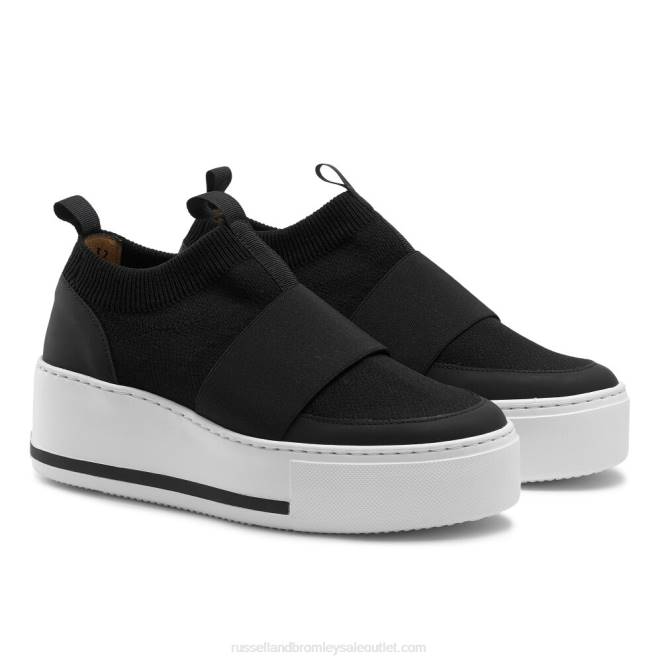 VXTJ9 negro Russell And Bromley mujer tenis de punto Park Knit